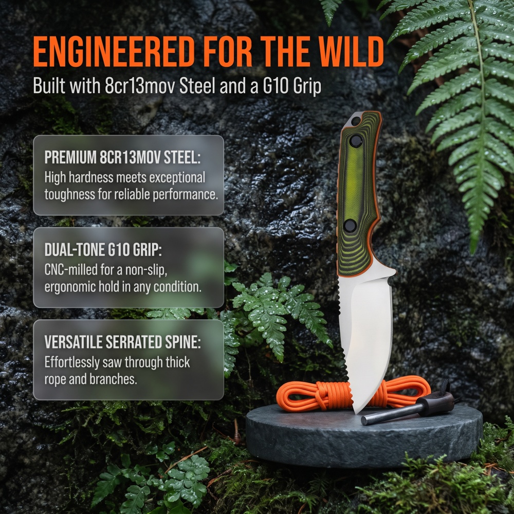 Bushcraft Knife Fixed - 15017 Нож с фиксированным клинком для